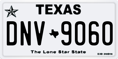 TX license plate DNV9060
