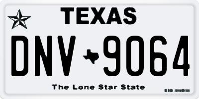 TX license plate DNV9064