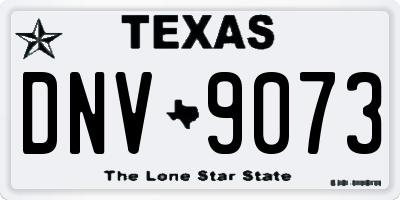 TX license plate DNV9073