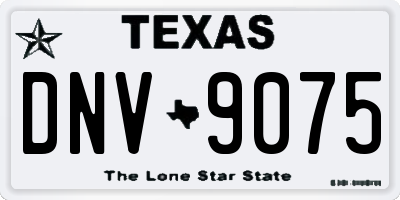 TX license plate DNV9075