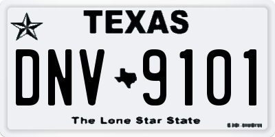 TX license plate DNV9101