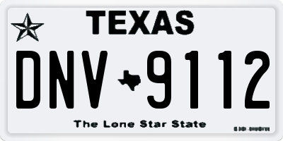 TX license plate DNV9112