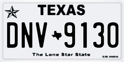 TX license plate DNV9130