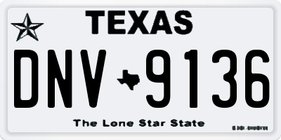 TX license plate DNV9136