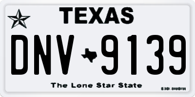TX license plate DNV9139