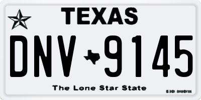 TX license plate DNV9145