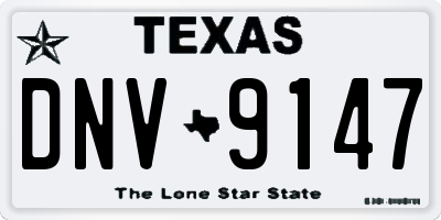 TX license plate DNV9147