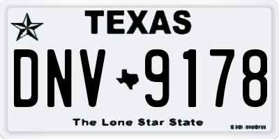 TX license plate DNV9178