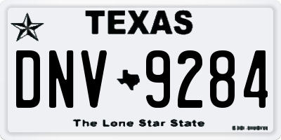 TX license plate DNV9284