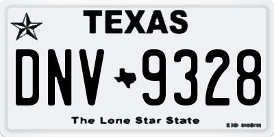 TX license plate DNV9328