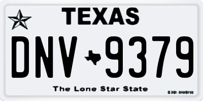 TX license plate DNV9379