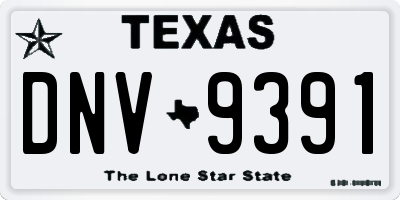 TX license plate DNV9391