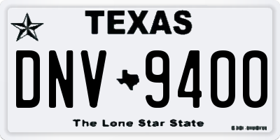 TX license plate DNV9400