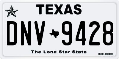 TX license plate DNV9428