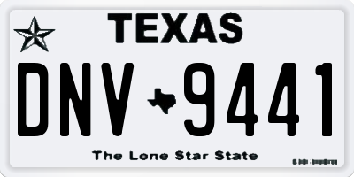 TX license plate DNV9441