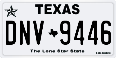 TX license plate DNV9446