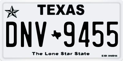 TX license plate DNV9455