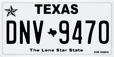 TX license plate DNV9470