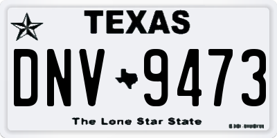 TX license plate DNV9473