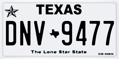 TX license plate DNV9477