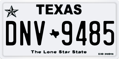 TX license plate DNV9485