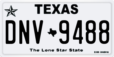 TX license plate DNV9488