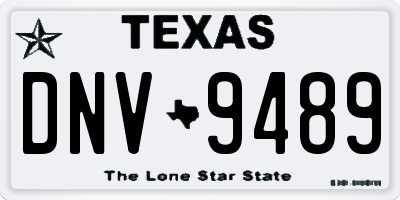 TX license plate DNV9489