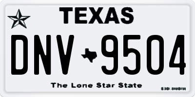 TX license plate DNV9504