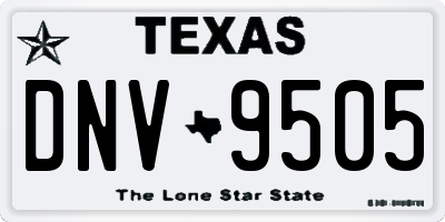 TX license plate DNV9505
