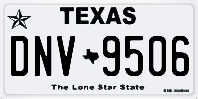TX license plate DNV9506