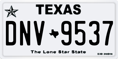 TX license plate DNV9537