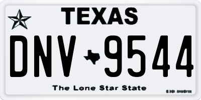 TX license plate DNV9544