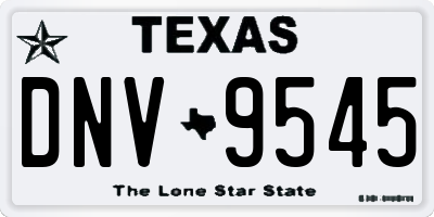 TX license plate DNV9545