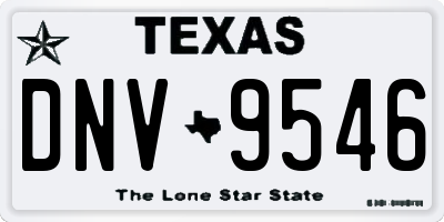 TX license plate DNV9546