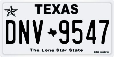TX license plate DNV9547