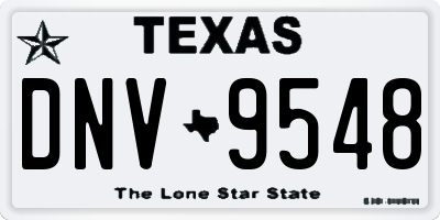 TX license plate DNV9548