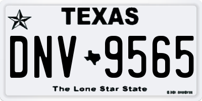 TX license plate DNV9565