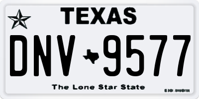 TX license plate DNV9577