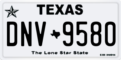 TX license plate DNV9580