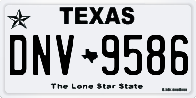 TX license plate DNV9586
