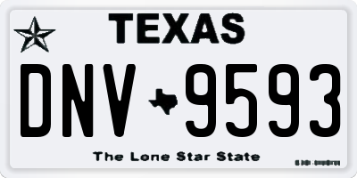 TX license plate DNV9593