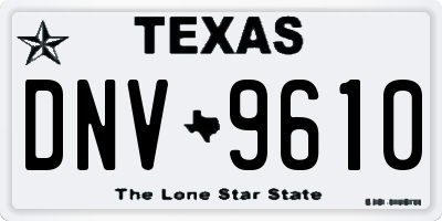 TX license plate DNV9610