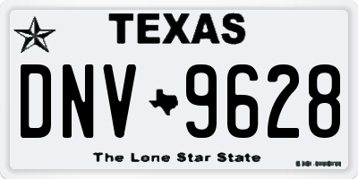 TX license plate DNV9628
