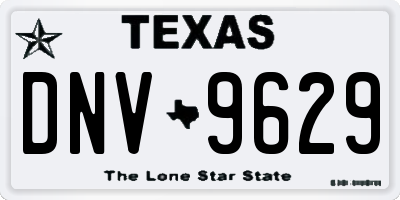 TX license plate DNV9629
