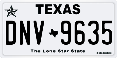 TX license plate DNV9635