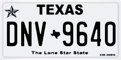 TX license plate DNV9640
