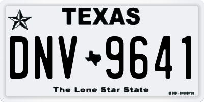 TX license plate DNV9641