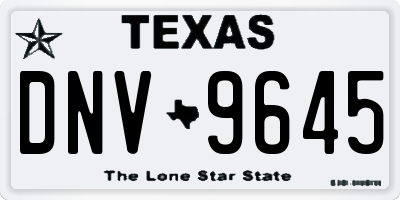 TX license plate DNV9645