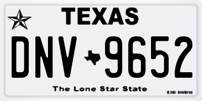 TX license plate DNV9652