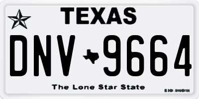 TX license plate DNV9664